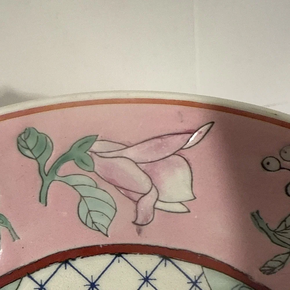 Vintage‎ Chinese HFP Macau Porcelain Hand Painted Decorative Plate 10 3/8
